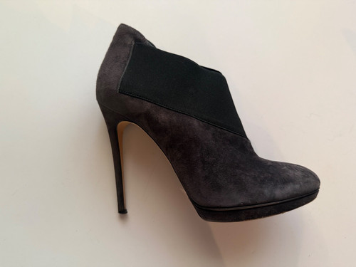 Casadei gray suede booties - gray,